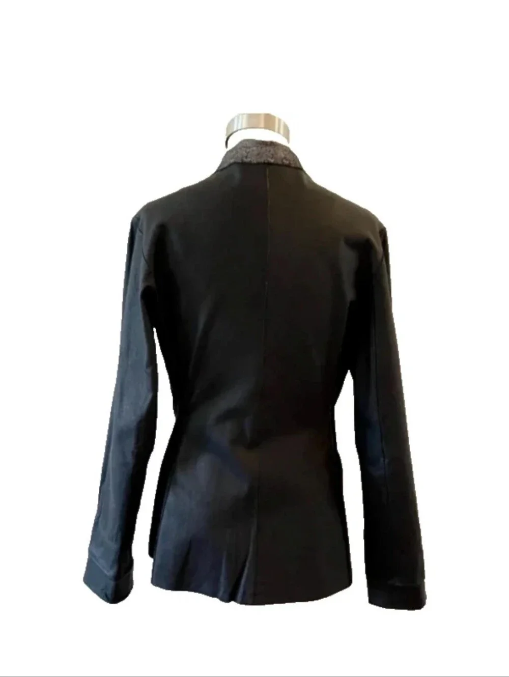 NEIMAN MARCUS Reversible Leather Jacket NWT! Sz M Matte Black Shiny Snakeskin